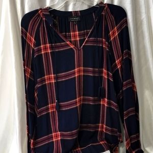 Red, blue and gold Lucky Brand Blouse